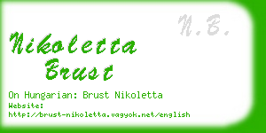 nikoletta brust business card